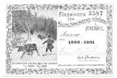 Medlemskort i Föreningen för Skidlöpningens främjande i Sverige tillhörde Anna Nordstrand, 1900-1901