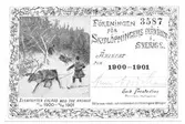 Medlemskort i Föreningen för Skidlöpningens främjande i Sverige tillhörde Anna Nordstrand, 1900-1901