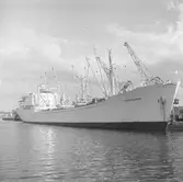 Fartyget Thebeland vid kaj
