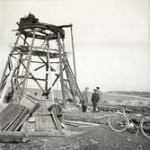 Skurverket i Jordhamn under återuppbyggnad den 17/10 1962.