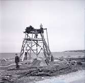 Skurverket i Jordhamn under återuppbyggnad den 17/10 1962.