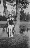 Kvinna i baddräkt, 1930-tal