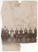 Husarer med hästar, 1890-tal