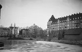 Vy över Svartån och Centralpalatset, 1920-tal