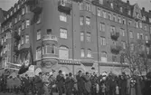 Första-maj tåg på Storgatan, 1940-tal