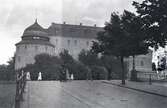 Del av Teaterplan med Slottet i bakgrunden, 1920-tal