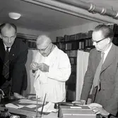 Poströstning vid landstingsvalet. Kronikerhemmet på lasarettet den 21/9 1958.