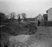 Anläggning av rör i bruksamhället.