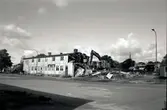 Rivning av fastighet på Södergatan, Falkenberg.
