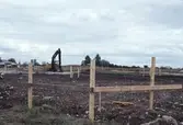 Grävning och utstakning av tomter i Ladugårdsängen, 1990- 09-03