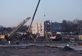 Grävmaskinen gräver i Ladugårdsängen, 1991
