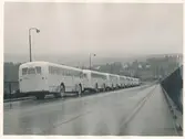 Bussar på rad, 1950-tal