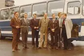 Deltagare i bussresa till Tyskland inför upphandling, 1970-tal