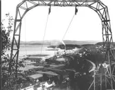 Dynäsfabriken. Vy över Väja industri med såg och fabrik taget från slalombacken.