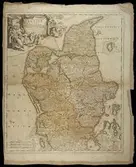 Karta över Danmark.