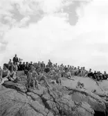 Människor på klippa