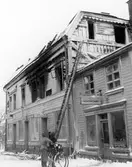 KFUM-fastigheten i Härnösand efter den förödande eldsvådan.