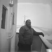 Man ombord på fartyget Opnor
