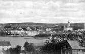 Utsikt över Nattviken och staden från Gådeåstaden före 1900.