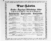 Turlista Örebro Ångslups Aktiebolags båtar, 1899-10-01