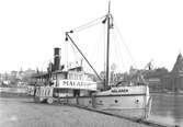 Lastbåten Å/F Mälaren vid Riddarholmen i Stockholm, 1950-tal