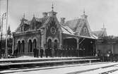 Tjänstemän på järnvägsstationen i Hudiksvall, 1910