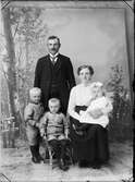Ateljéporträtt - familjen Wahlgren från Söderby, Östhammar 1919