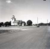 Böda kyrka och kyrkogård år  1959.