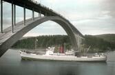 Fartyget Albano vid Sandöbron. 1955.