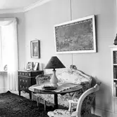 Villa Fridhem på Sälsten, sommarbostad. Salong på nedre våningen.