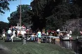 Båtar på väg in i slusskammare, 1992