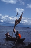 Roddbåt ute på Hjälmaren, 1993