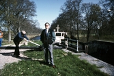 Kanalinspektion vid Säby sluss, 1992