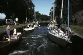 Slussning av segelbåtar, 1992