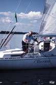 Segelbåt i tävlingen Vinö Sail Race, 1988