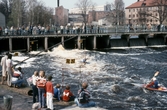 Forspaddling vid Slussen, 1981