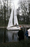 Segelbåt på Svartån, 1982