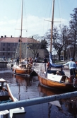 Segelbåtar vid slussen, 1983
