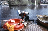 Dykaruppvisning under Båtens dag, 1983