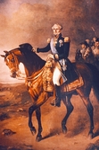 Målning av Karl XIV Johan till häst, 1989