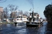 Båtarna S/S Tunia och M/S Hjelmare kanal, 1985