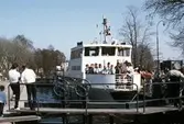 Båten M/S Hjelmare kanal slussar, 1985