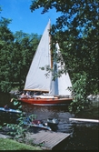 Segelbåt i Svartån, 1988