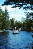 Segelbåt i Svartån, 1990