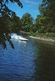Racerbåtsuppvisning på Svartån, 1990