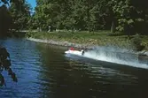Racerbåtsuppvisning på Svartån, 1990