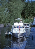 Gästbåtar på ingång till slussen, 1992