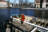 Bandets klipps av Irene Lejegren vid invigning av turistbåten Paddan, 1997