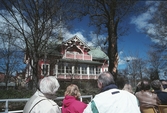 Villa på Hagastrand sett från turistbåten Paddan, 1997