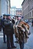 Skinnförsäljare på Hindersmässan, 1983